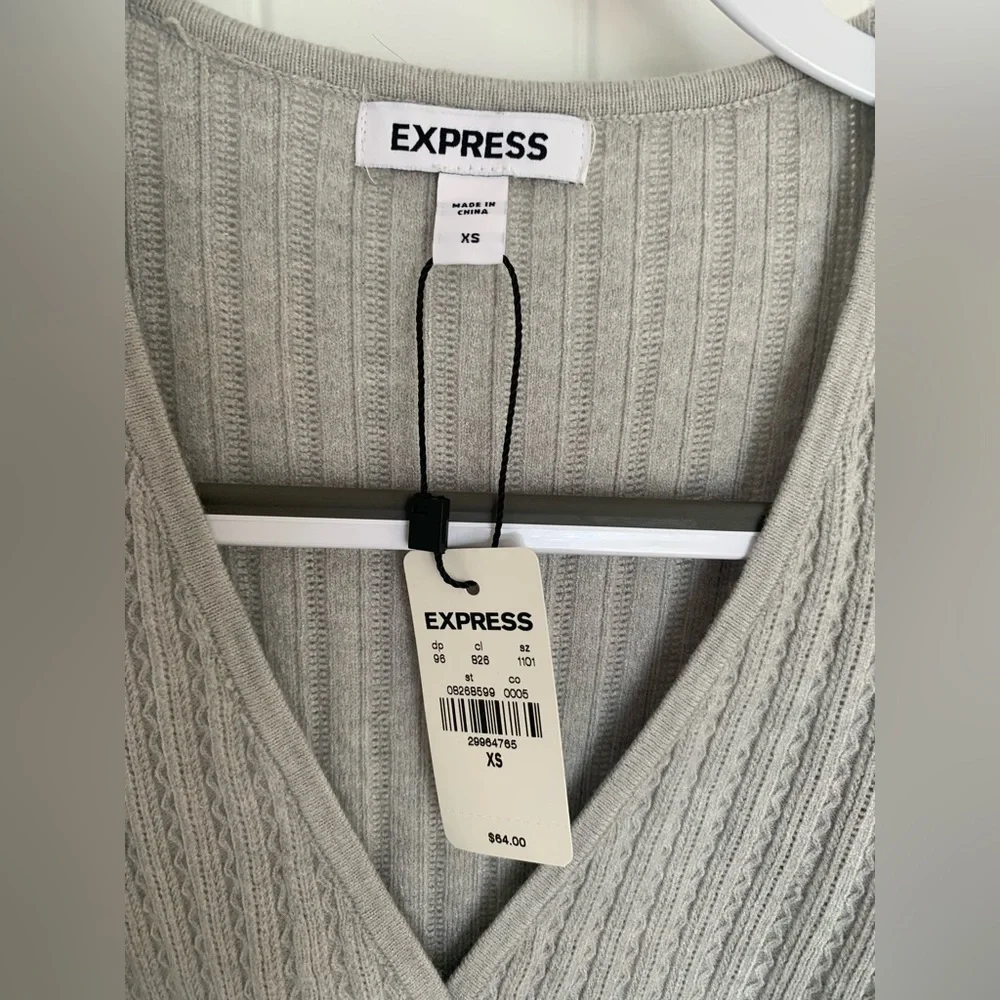 Express Gray Sweater NEW! - Picture 4 of 6